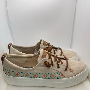Sperry Wave Hi LTT Playa Sneakers Natural Tan Size 11